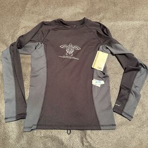 Surfware Hawaiian Classics Kids Swimwear L Large Black Gray Surf Shirt New